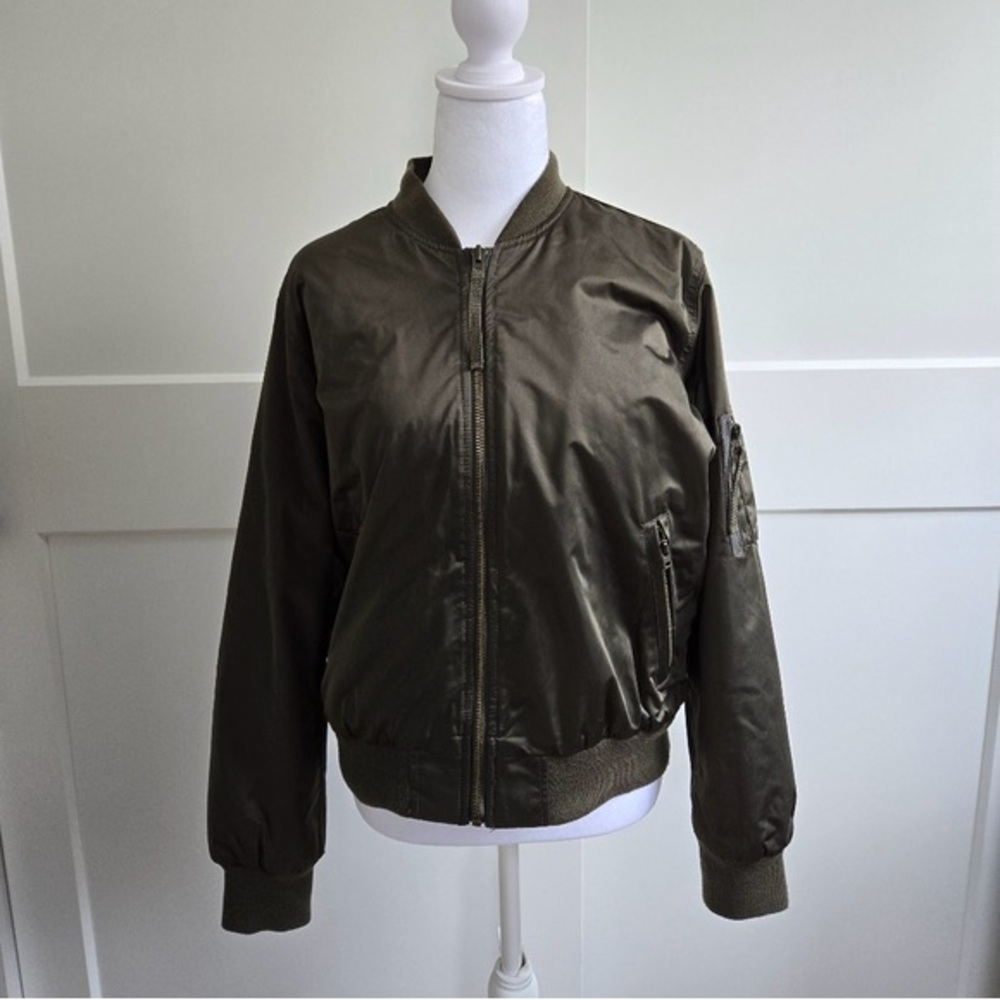 Gap Olive Green Womens Medium Bomber Jacket